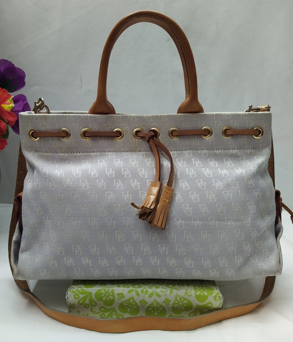 Dooney & Bourke Light Lilac Canvas Double Handles Tote Bag